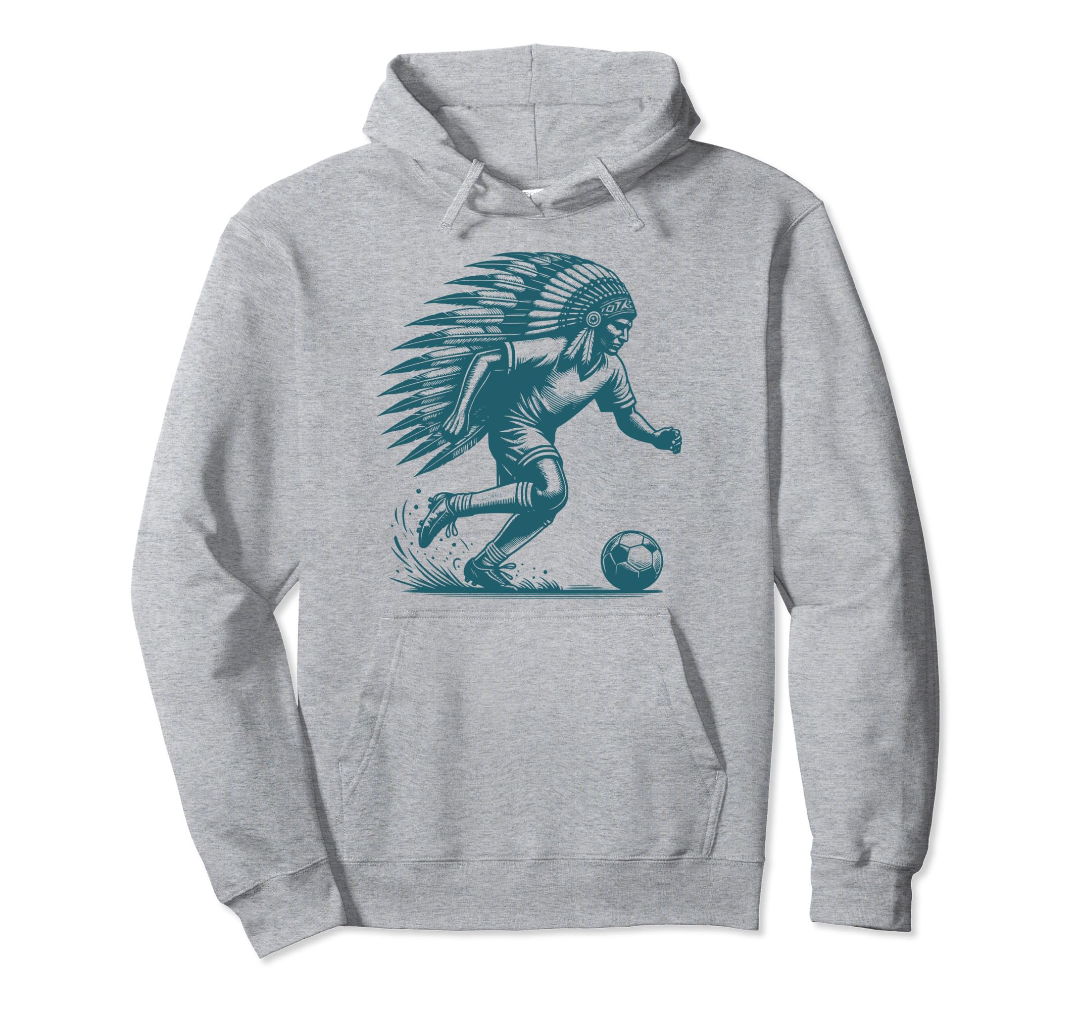 Funny Native American Player Soccer Hoodie - Aesthetic Graphic Men Women