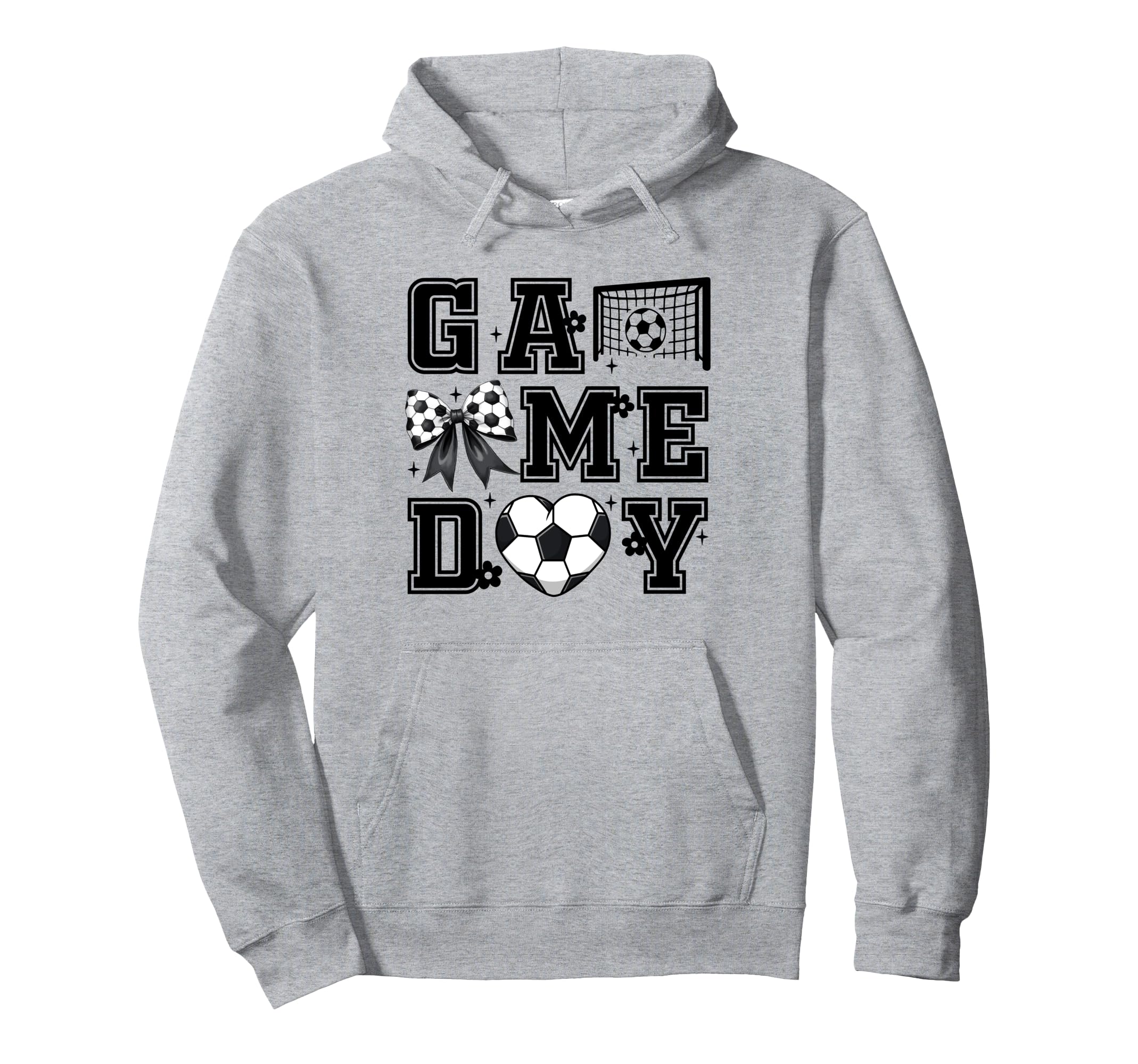Soccer Game Day Coquette Bow Funny Hoodie - Custom Art Print Men Women