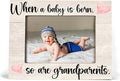 Baby Picture Frame, Ultrasound Picture Frames, When a Baby is Born So is a Grandparents, New Grandparents Gifts First Time 2025, Photo Frame 4x6(cream-coloured)