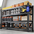 Yizosh 75" W Metal Garage Storage Shelves,8000LBS Heavy Duty 4-Shelf Adjustable Steel Organization Shelving,Utility Rack Shelf,75" W x 24" D x 70" H for Basement,Warehouse,Industrial