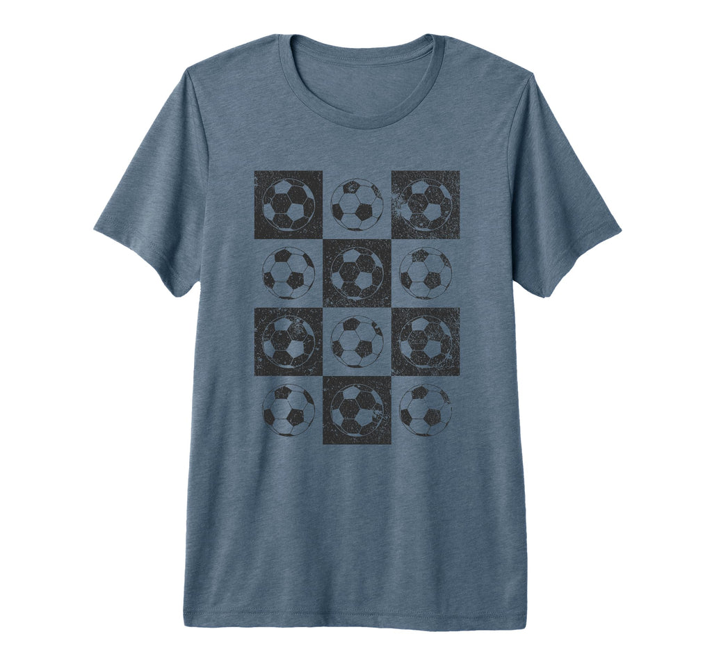 Checkerboard Checkered Soccer Lover T-Shirt - Aesthetic Graphic Men Women