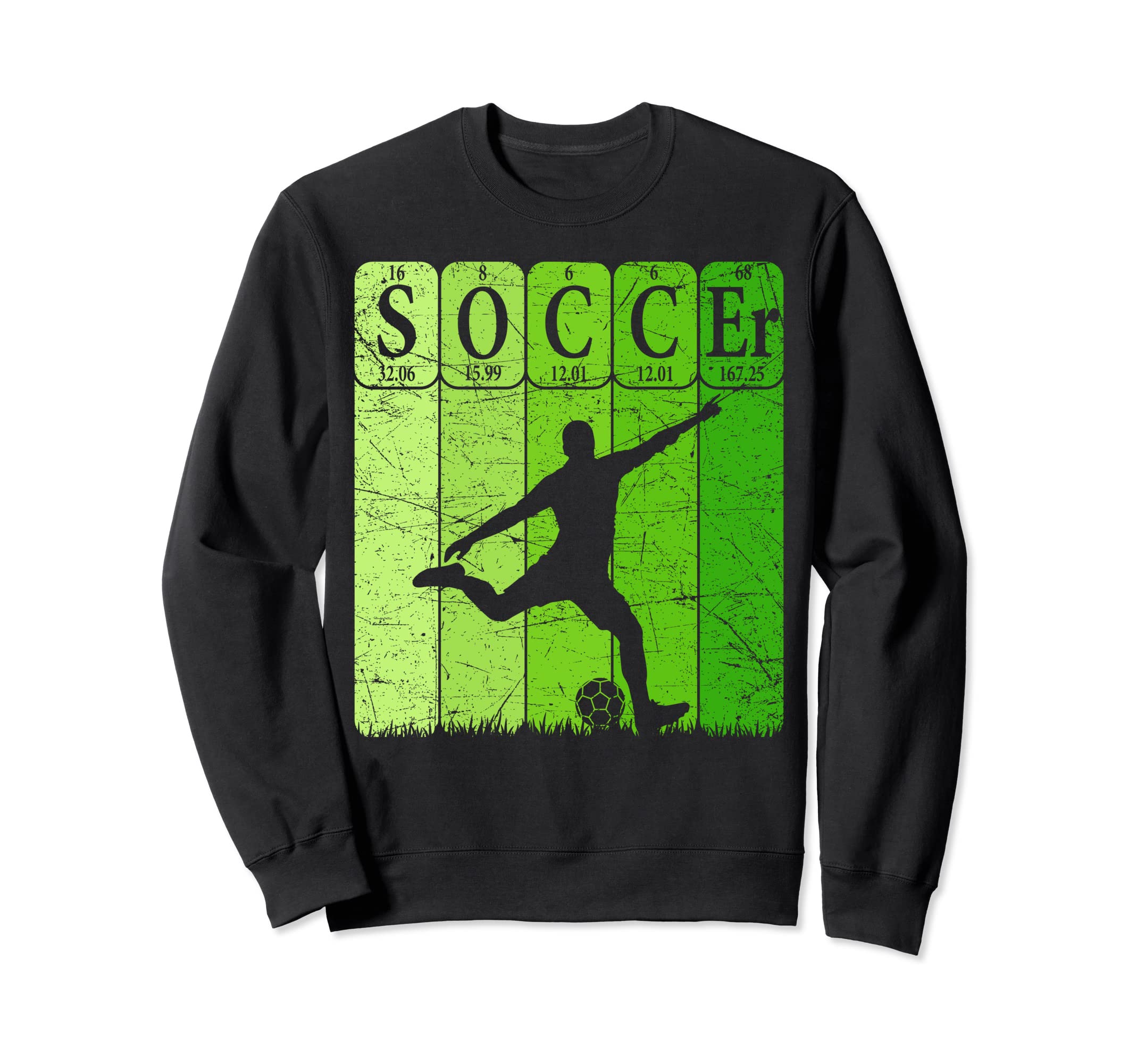 Soccer Periodic Table Elements Sweatshirt - Fun Novelty Design for Adults