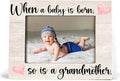 Baby Picture Frame, Ultrasound Picture Frames, When a Baby is Born So is a Grandmother, New Grandmother Gifts First Time 2025, Photo Frame 4x6(cream-coloured)
