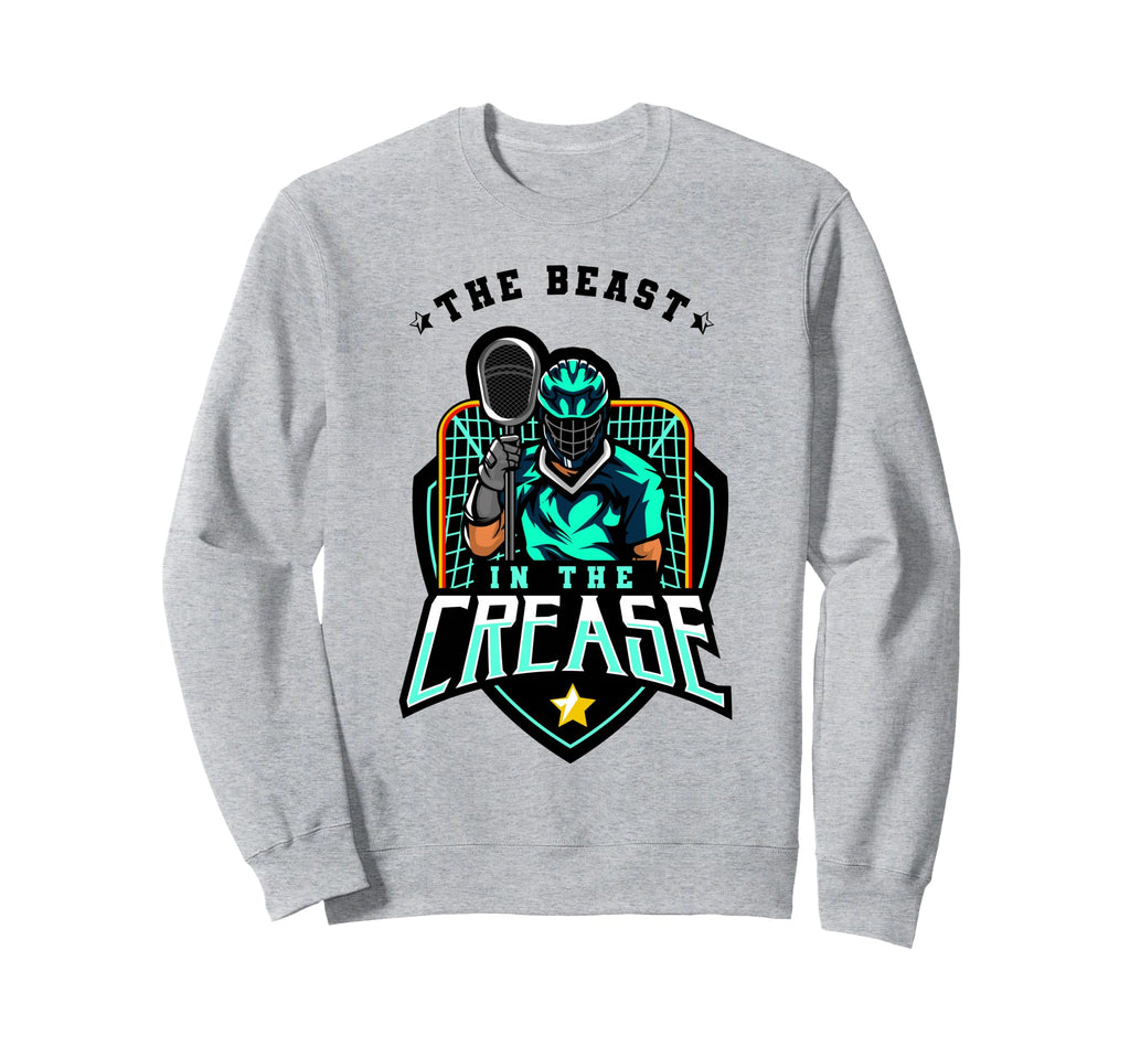 Beast Crease Lacrosse Goalkeeper Sweatshirt - Novelty Apparel Men Women