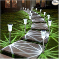 DenicMic Solar Lights Outdoor Pathway Lights 6000K LED Waterproof Acrylic Lamp Head Stainless Steel Stake for Yard Garden Landscape Path Walkway Driveway Patio Lawn (Cold White 10Pack)