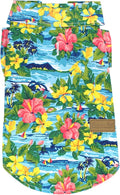 Parisian Pet Hawaiian Dog Shirt - Cotton Summer Clothes - Stylish Beach Outfit - Hook and Loop Closure - Machine Washable for Medium Dogs