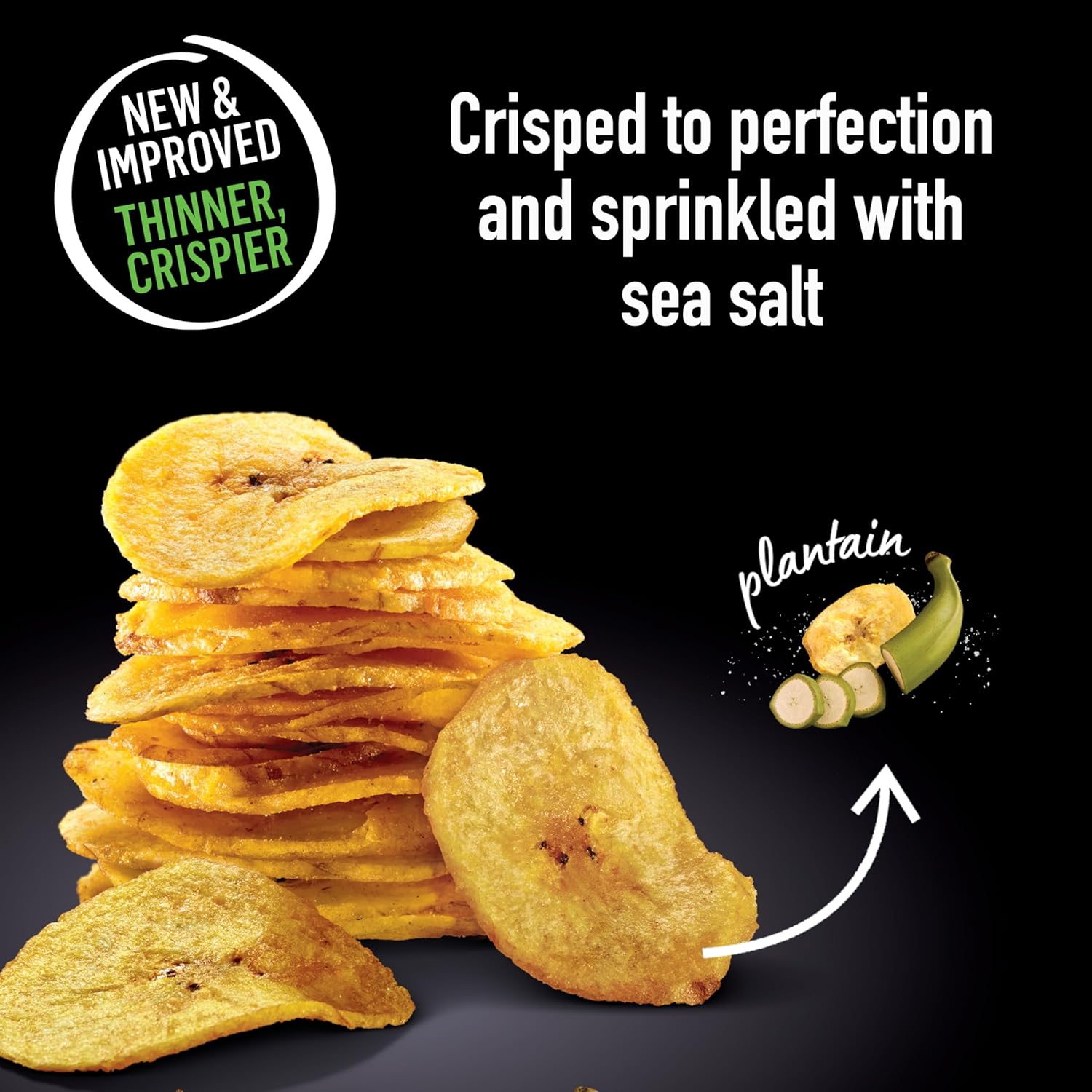 Terra Plantains Chips - Sea Salt - 12 x 5 oz