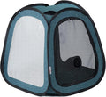PetDogCatDrying Box Waterproof Anti-Hair Flying Portable Cat Cage Kennel Portable Foldable Cat Drying Room Pet Dry Room Pet HairDryerClean Grooming House Dryer Cage for Cats/Dogs (Trapezoid Blue)