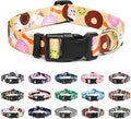 Mercano Adjustable Dog Collar - Special Design Patterns, Soft Nylon Comfortable Durable Pet Collar for Small Medium Large Dogs (M, Beige Cookie)
