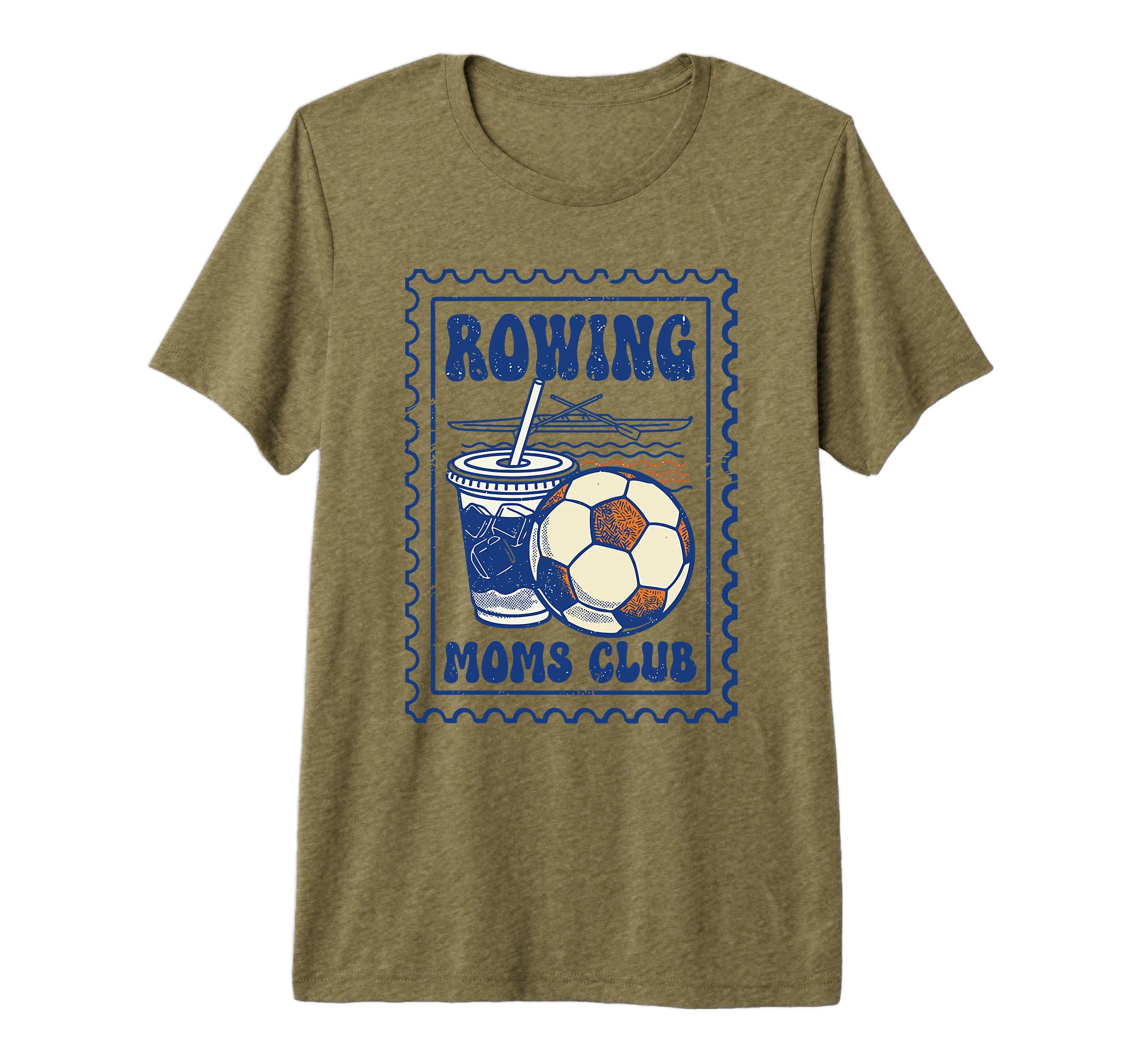 Rowing Soccer Moms Club Tri Blend T-Shirt - Minimalist Print Men Women