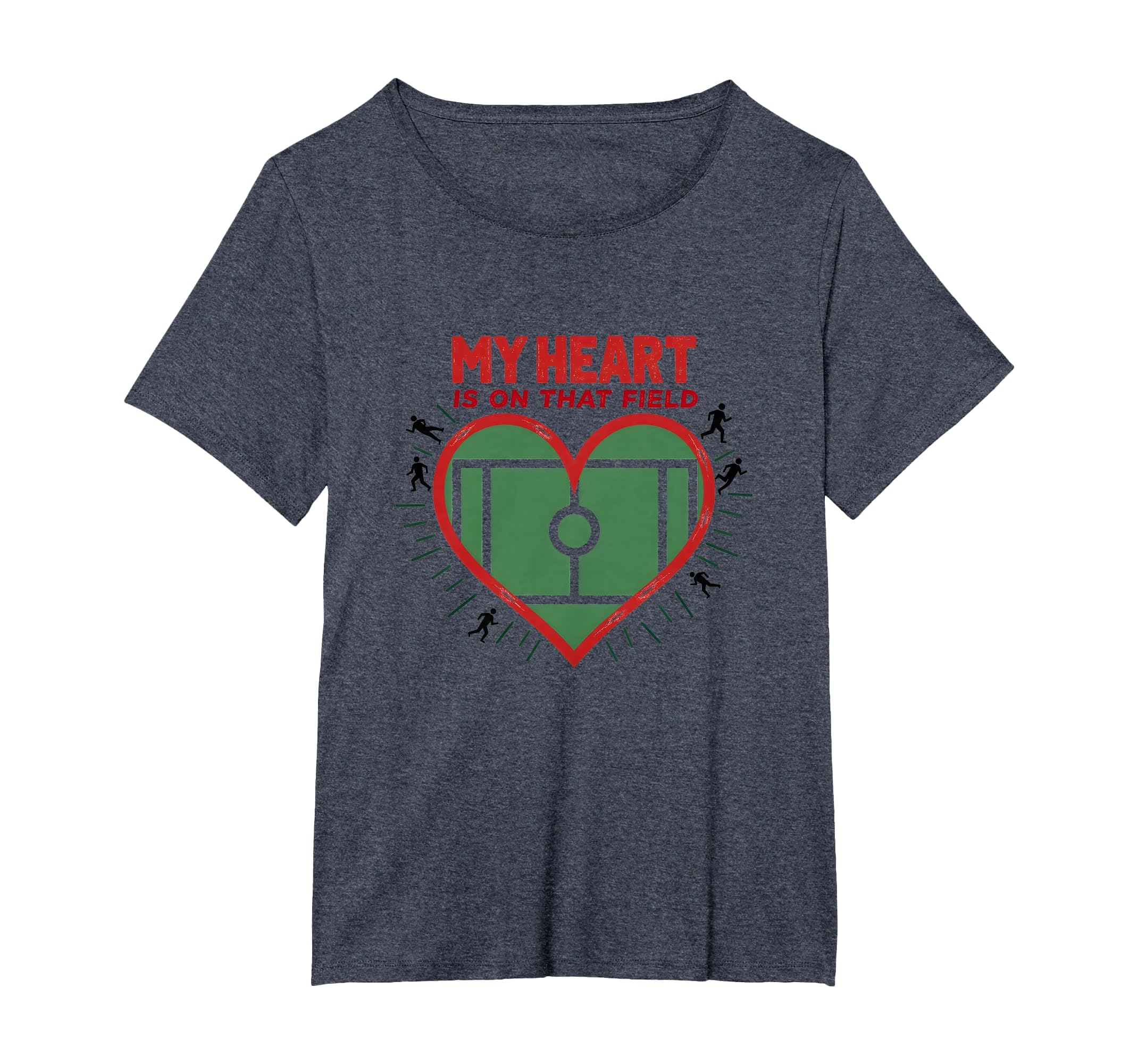 My Heart Is That Field Soccer Fan T-Shirt - Unique Graphic Men Women
