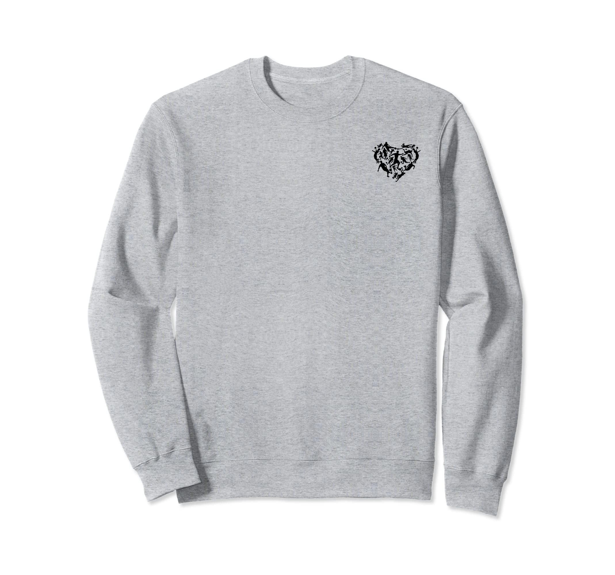 Playing Soccer Heart Soccer Sweatshirt - Minimalist Print for Adults