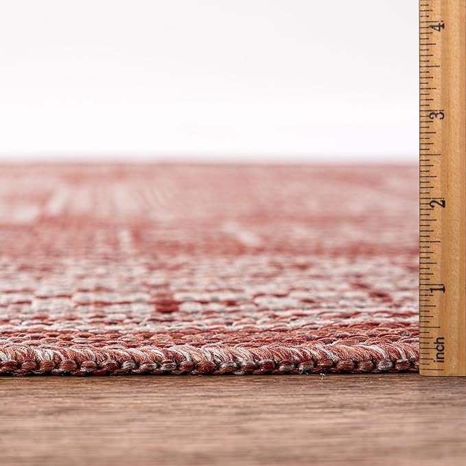 Keen Home Design Terrace Outdoor Area Rug - 4x6 Washable Indoor/Outdoor Rug for Patio, Kitchen, Balcony, Beach, Garden, Deck and Porch, Size: 3'10"x5'7"