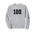 Number 100 80S 90S Soccer Team Sweatshirt - Novelty Apparel for Adults