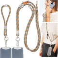 Pulpo 2-in-1 Cell Phone Wrist Strap and Lanyard Green & Orange - Anti Theft Phone Lanyard for Men & Women, Wrist Straps for Phones, Lanyards for Smartphones, Adjustable Cellphone Leash & Strap Tether