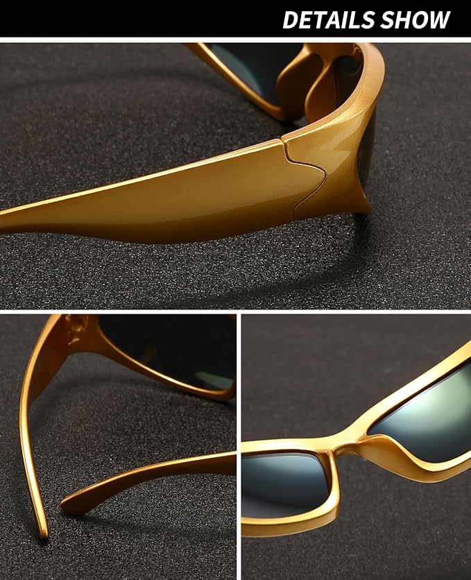SOAR&EAGLE Y2K 3Pack Polarized sunglasses Wrap Around Men's Women's sunglasses Fashion Sport Shades Sun Glasses