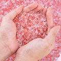 0.88 Lb Red Crystal Chips Stone Crushed Quartz Glass, Small Decorative Pebbles Bulk Tumbled Stones Polished Rocks Pieces for Crafts, Vases Filler, Succulent Plants, Aquarium Gravel Rocks