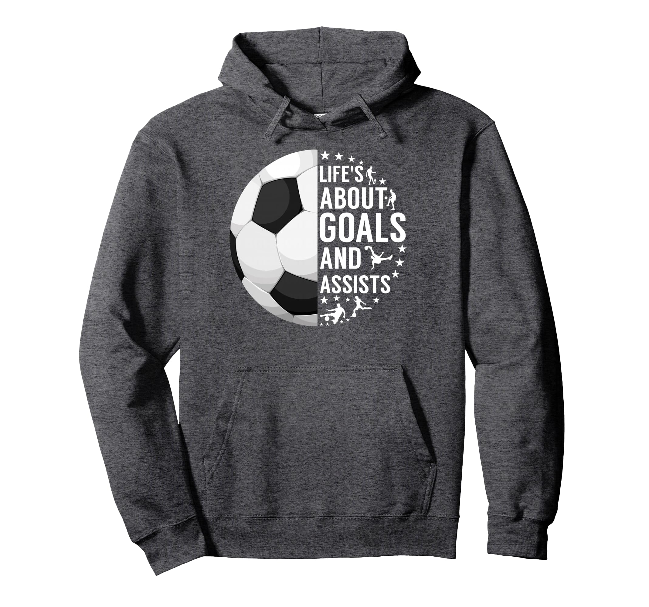 Lifes About Goals And Assists Funny Hoodie - Novelty Apparel for Adults