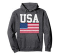American Flag Usa Patriotic July 4Th Us Hoodie - Minimalist Print Men Women