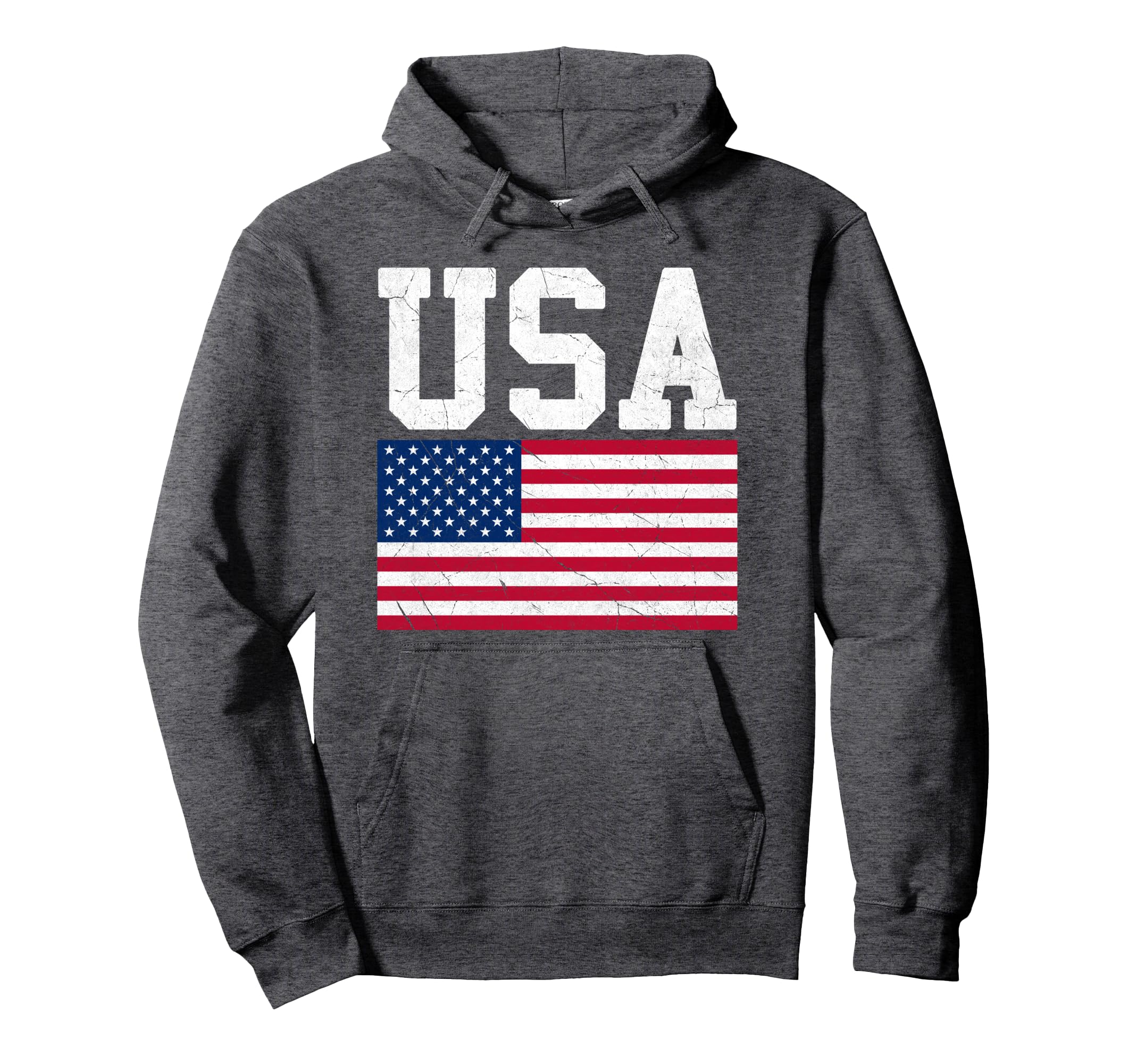 American Flag Usa Patriotic July 4Th Us Hoodie - Minimalist Print Men Women