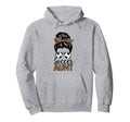 Soccer Aunt Life Messy Bun Leopard Hoodie - Custom Art Print for Adults