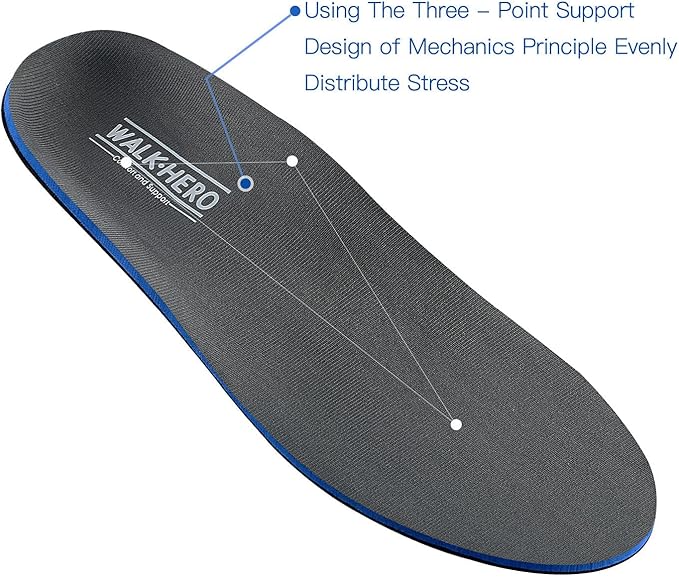 Plantar Fasciitis Feet Insoles Arch Supports Orthotics Inserts Relieve Flat Feet, High Arch (Mens 6-6 1/2 | Womens 8-8 1/2)