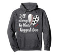 Huge Fan Soccer Baseball Player Mama Hoodie - Casual Everyday Wear Unisex