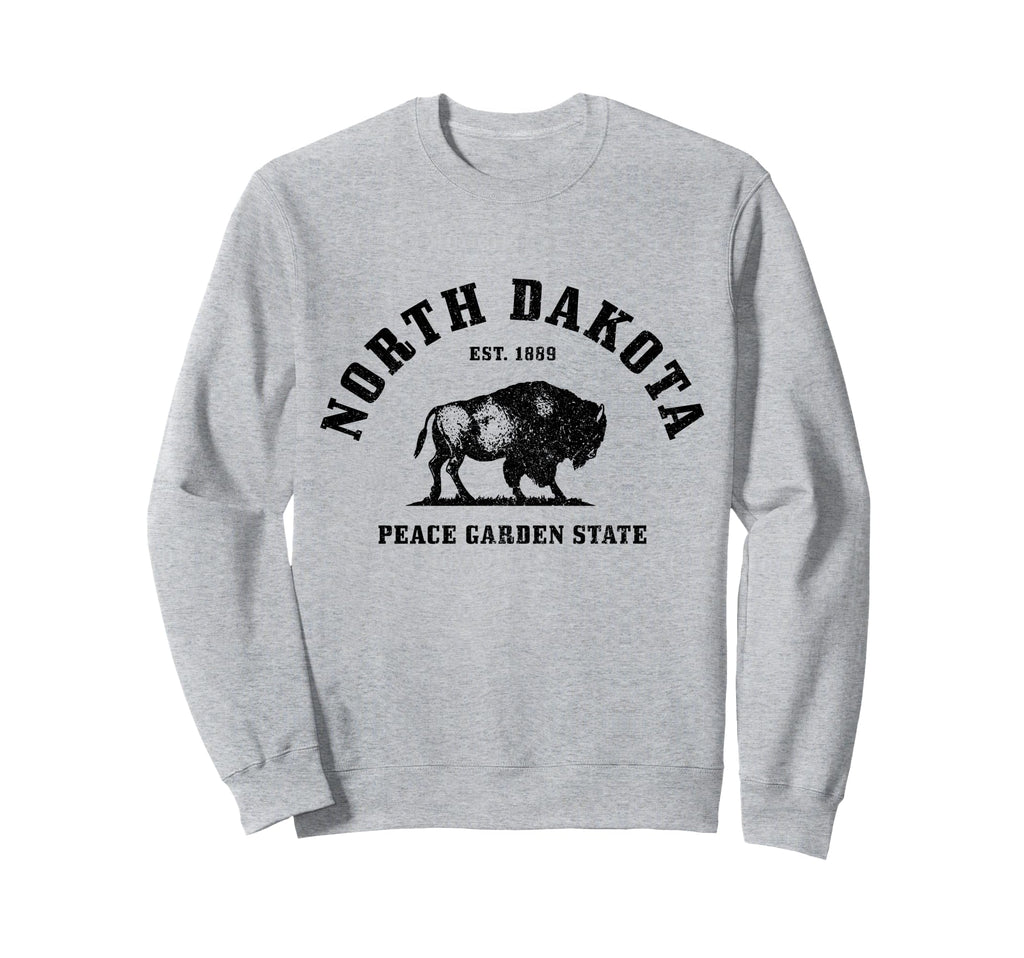 North Dakota Bison Buffalo Sweatshirt - Aesthetic Graphic for Adults