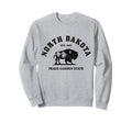 North Dakota Bison Buffalo Sweatshirt - Aesthetic Graphic for Adults