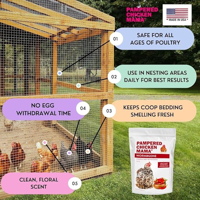WormBGone Non-GMO Backyard Chicken Nesting Herbs (1 Pound)