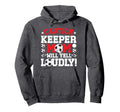 Soccer Keeper Mom Will Yell Mom Hoodie - Minimalist Print for Adults