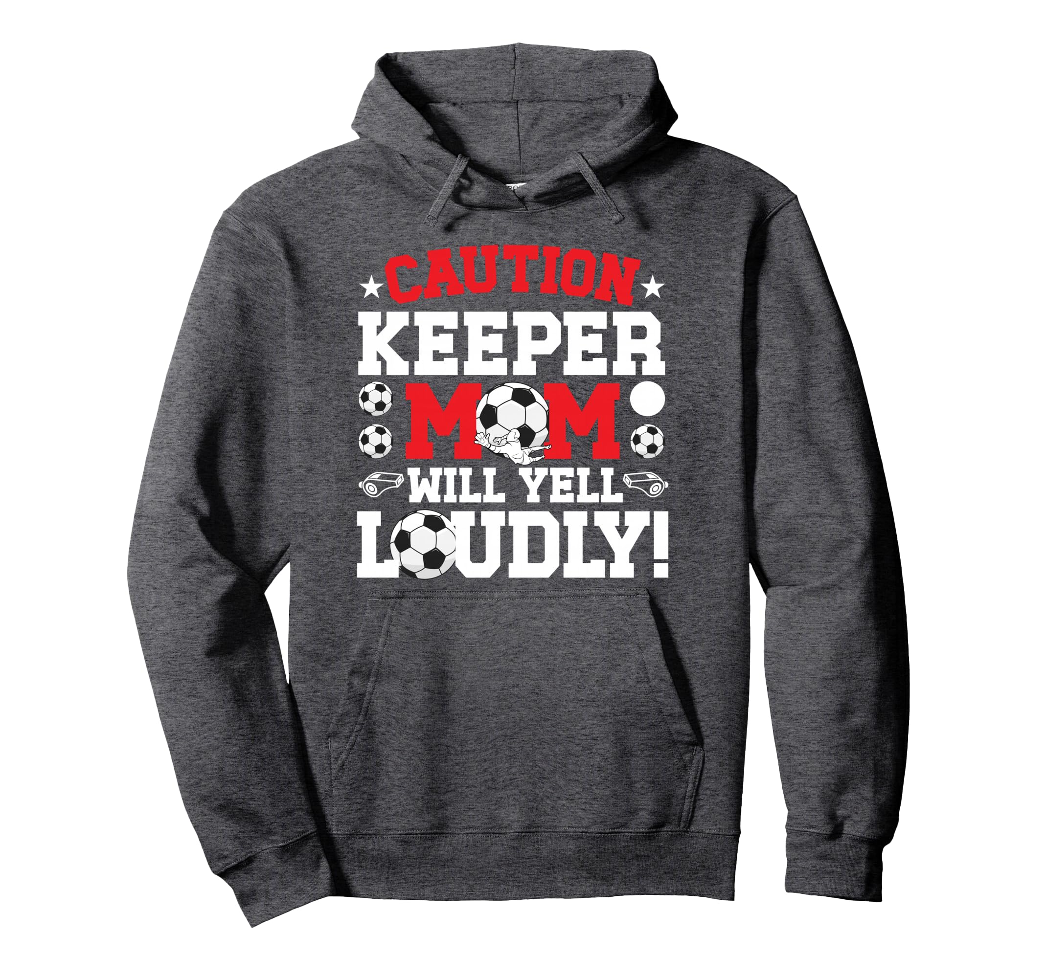 Soccer Keeper Mom Will Yell Mom Hoodie - Minimalist Print for Adults
