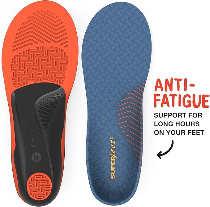 Superfeet Work Cushion - Trim-to-Fit Orthotic Shoe Inserts - Professional Grade - Men 9.5-11 / Women 10.5-12