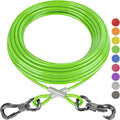 XiaZ 20FT Tie Out Cable for Dogs, Dog Leads for Yard Chew Proof, Heavy Duty Pet Tie Out Cable for Large Dogs Up to 250lbs,Durable Dog Runner Tether Line for Outdoor,Yard
