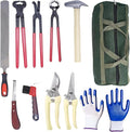 1112 Temp 11pcs Farrier Tools Farrier kit Horse shoeing Tools Farrier Supplies Farrier Tools for Horses Cattle Sheep and Donkeys