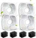 Cat Fountain Filters for 95 oz/2.8 Liter Automatic Pet Fountain Cat Fountain (4 Filters+4 Sponges)