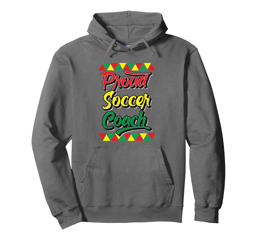 Proud Soccer Coach Black History Hoodie - Casual Everyday Wear for Adults