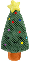Giftable World Holiday Plush Pet Toy Fun for Christmas Designs with Squeaker Dog Chew Toy (10" Terry Tree w/Squeaker & Crinkle)