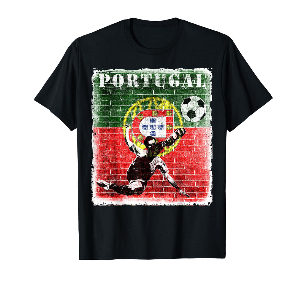 Portuguese Flag Soccer Football T-Shirt - Casual Everyday Wear Men Women