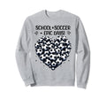 100 Days School Soccer Heart Sweatshirt - Casual Everyday Wear for Adults