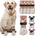 LOOBANI Dog Socks to Prevent Licking Paws - Dog Socks for Hardwood Floors Anti Slip for Traction Control - Dog Grippy Socks for Senior Dog Small Medium Large Dogs on Tile Floors, Caramel S
