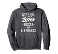 Just Who Loves Soccer And Elephants Hoodie - Custom Art Print Men Women