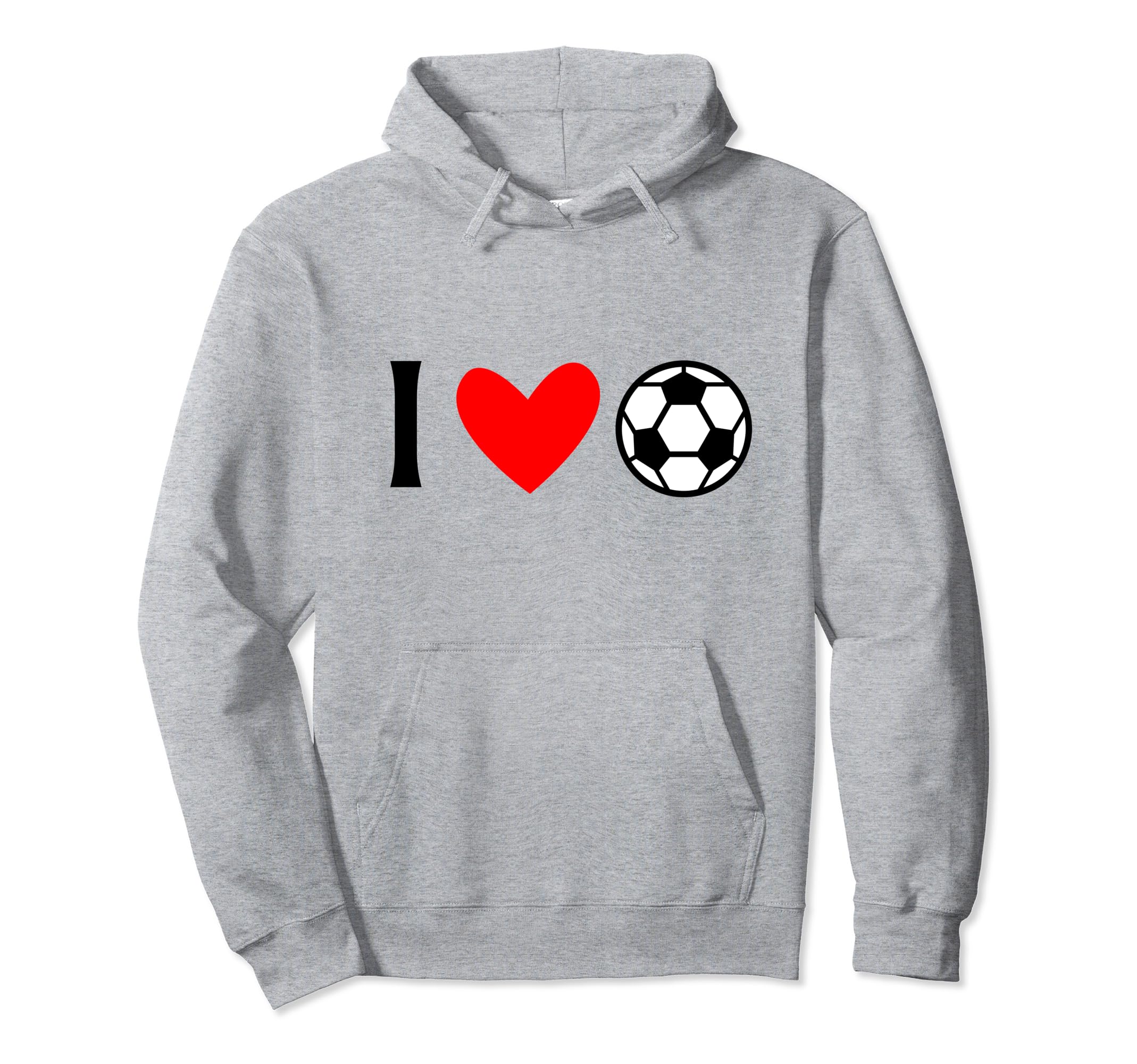I Love Soccer Futbol Hoodie - Fun Novelty Design Men Women