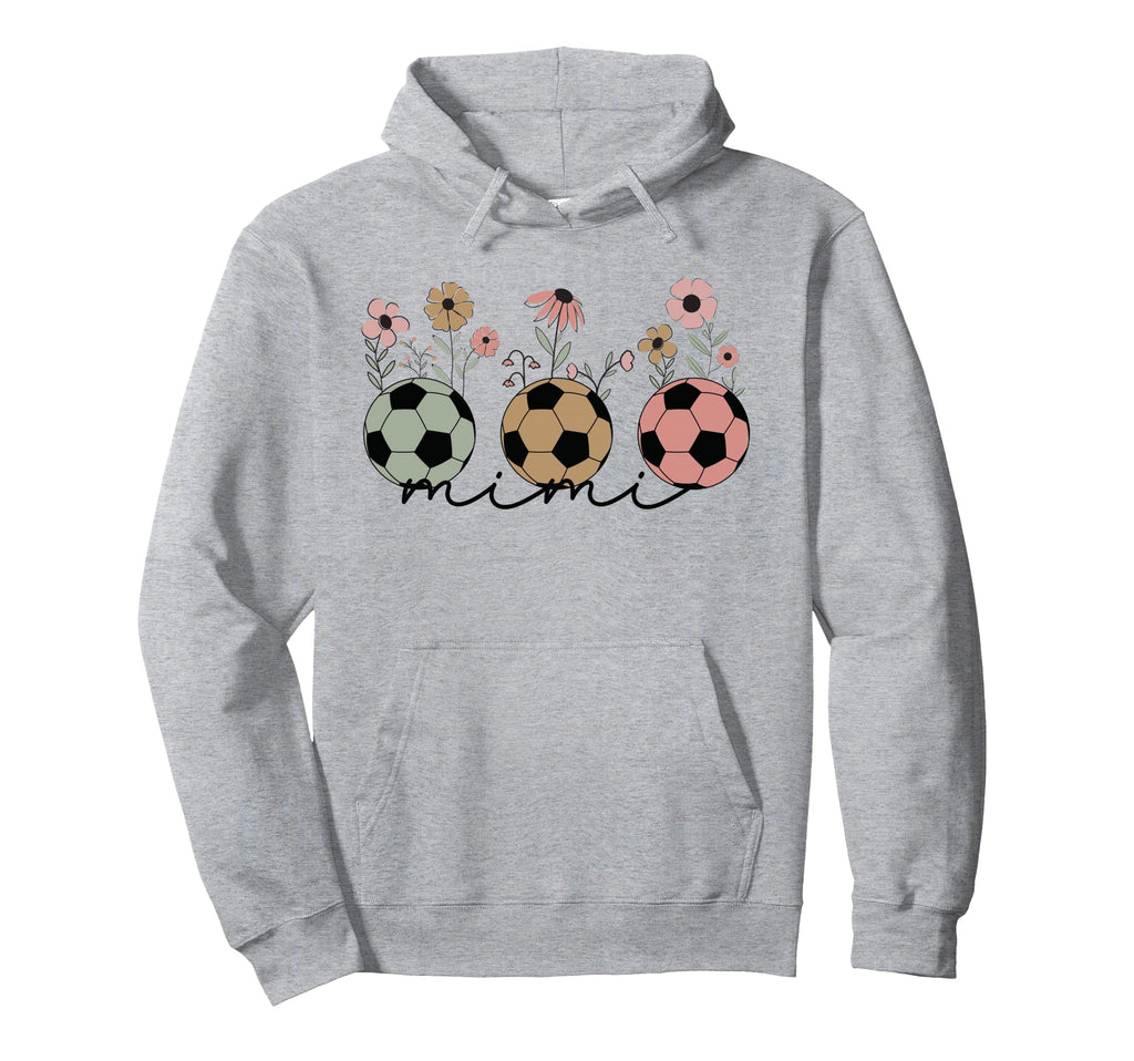 Soccer Mimi Grandma Wildflower Floral Hoodie - Novelty Apparel Unisex