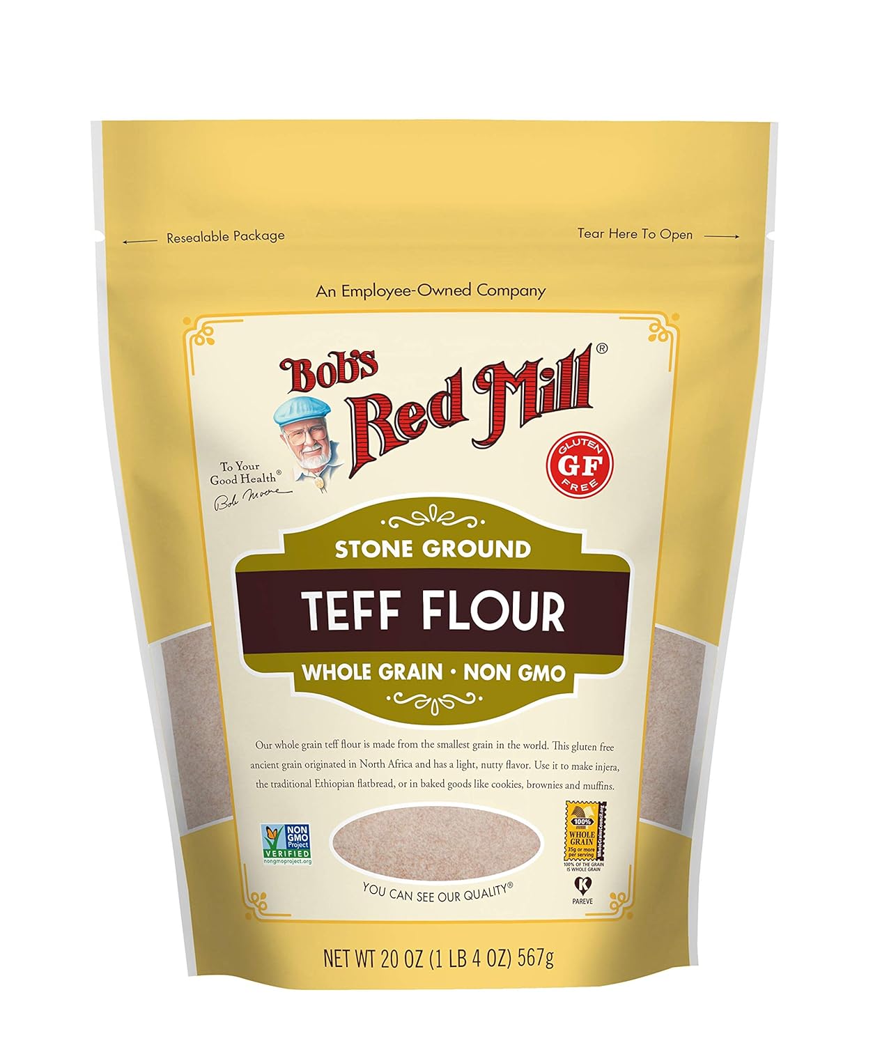Bob's Red Mill Teff Whole Grain (24 oz, Pack of 4) - Gluten-Free Alternative