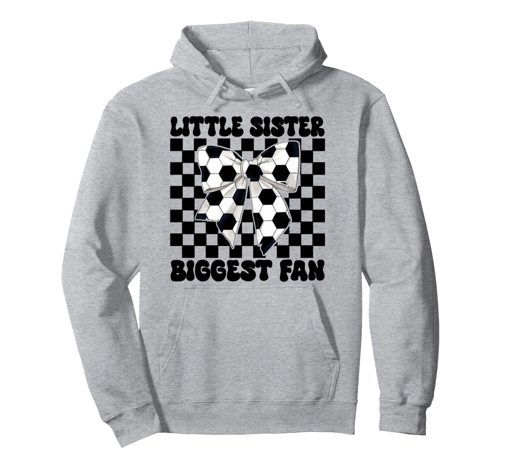 Soccer Sister Coquette Little Hoodie - Fun Novelty Design for Adults