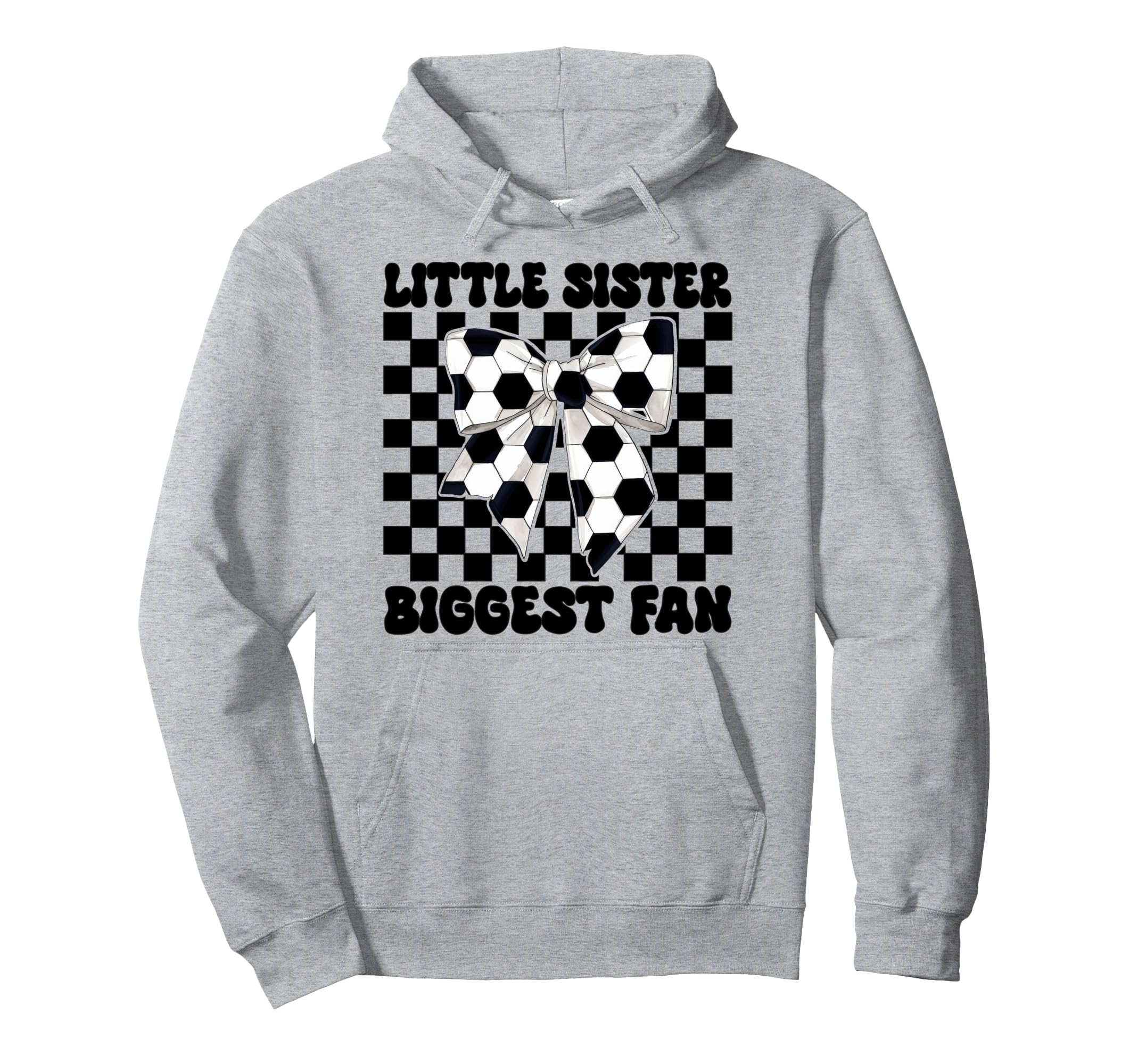 Soccer Sister Coquette Little Hoodie - Fun Novelty Design for Adults
