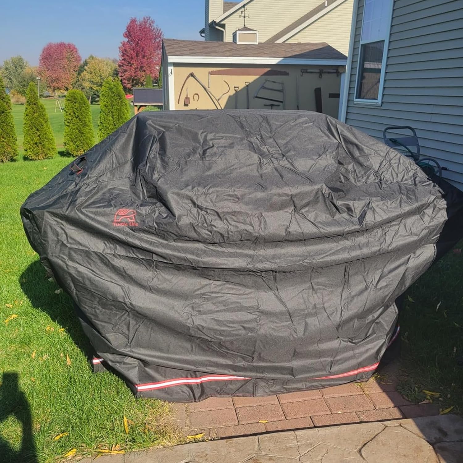 BBQ Grill Cover, 76-83 Inch Adjustable Heavy Duty Waterproof 6 or More Burner Barbecue Gas Grill Covers for Weber Summit Series Royal Gourmet MG Series, Black