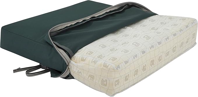 Classic Accessories Ravenna Water-Resistant 21 x 19 x 3 Inch Patio Seat Cushion, Mallard Green, Chair Seat Cushion