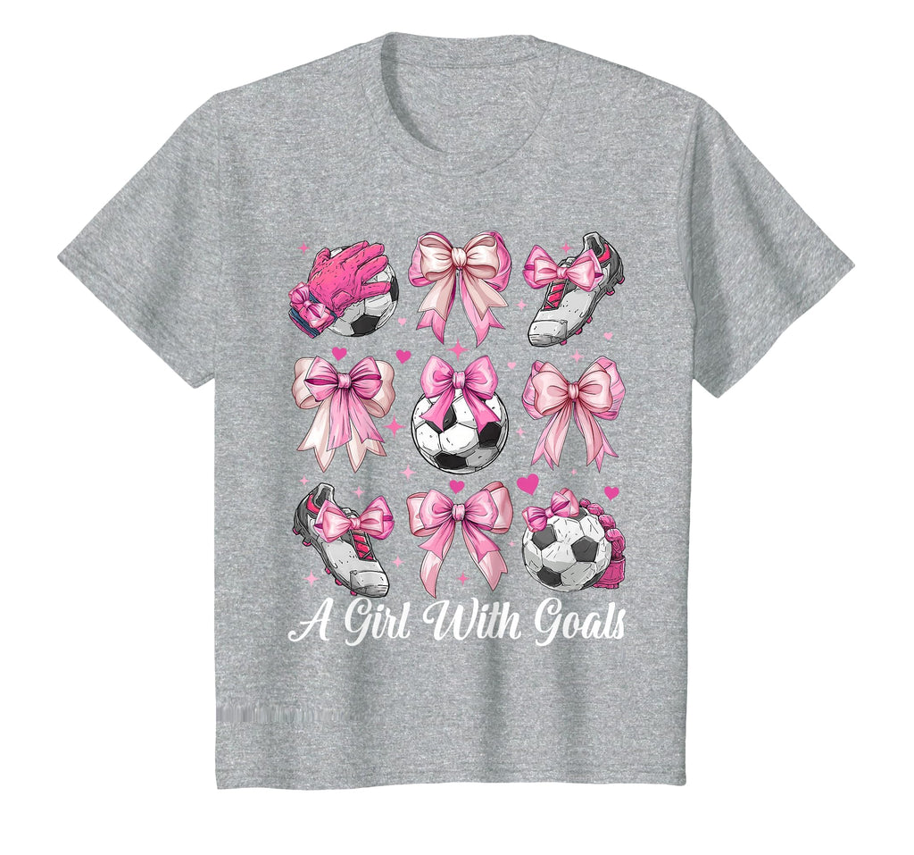Soccer Player Soccer Coquette Bow T-Shirt - Custom Art Print Men Women